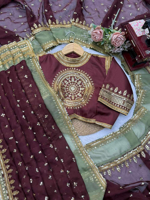 Royal Raisin Elegance Saree