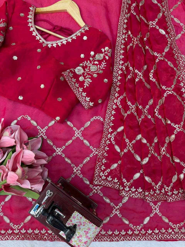 Zarina Crimson Saree