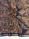 Tussar Silk Printed Saree with Peacock & Floral Motifs | Designer Ethnic Saree for Women