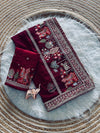Vichitra Silk Embroidered Saree for Women | Designer Silk Saree with Embroidery Border