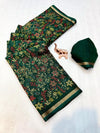 Tussar Silk Floral Printed Saree for Women | Multicolor Floral Silk Saree