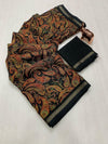 Tussar Silk Paisley Printed Saree for Women | Multicolor Printed Silk Saree