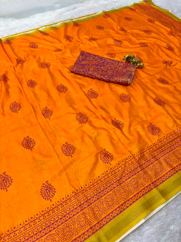 Mul Cotton Printed Saree