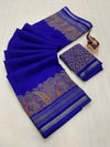 Tussar Silk Paisley Border Printed Saree for Women | Elegant Printed Silk Saree