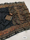 Tussar Silk Paisley Border Printed Saree for Women | Elegant Printed Silk Saree