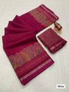 Tussar Silk Paisley Border Printed Saree for Women | Elegant Printed Silk Saree