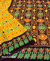 Ikat Linen Saree for Women | Traditional Ikat Print Linen Saree