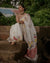 Hand Block Printed Linen Saree for Women | Contemporary Printed Linen Saree