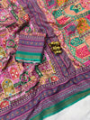 Multicolor Mul Cotton Printed Saree for Women | Traditional Floral & Geometric Print Saree