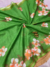 Floral Printed Linen Saree for Women | Elegant Lightweight Designer Saree