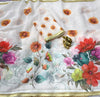 Linen Saree with Mirror Work | Floral & Peacock Printed Designer Linen Saree for Women | Festive & Party Wear