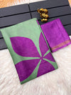 Printed Cotton Saree for Women | Floral Motif Saree with Contrast Border