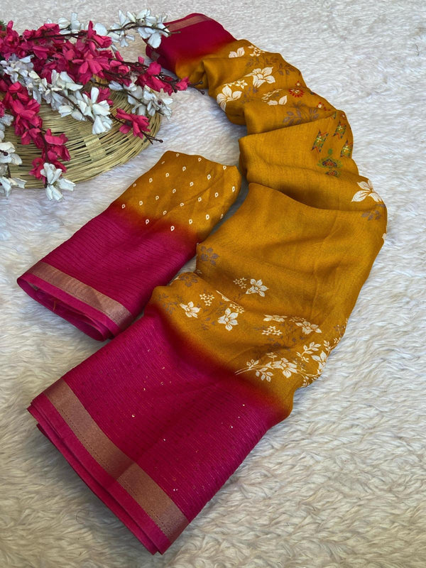 Marshmellow Saree for Women with Designer Zari Border | Elegant Soft Finish Festive & Party Wear Saree