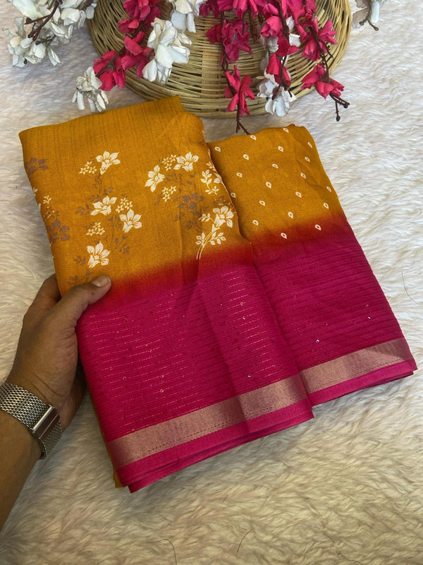Marshmellow Saree for Women with Designer Zari Border | Elegant Soft Finish Festive & Party Wear Saree
