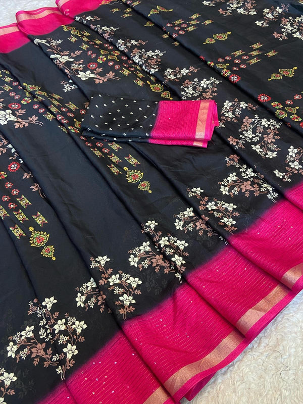 Marshmellow Saree for Women with Designer Zari Border | Elegant Soft Finish Festive & Party Wear Saree