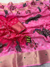 Traditional Bandhani Print Saree for Women with Peacock Motifs & Rich Zari Border | Festive Ethnic Wear Saree