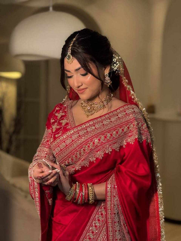 Rajkumari Crimson Saree