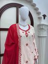 Ivory Blossom Red Suit
