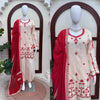 Ivory Blossom Red Suit