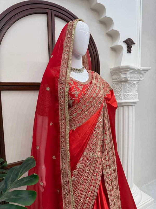 Rajkumari Crimson Saree
