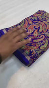 Tussar Silk Paisley Printed Saree for Women | Multicolor Printed Silk Saree