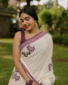 Moonlit Orchid Cotton Saree