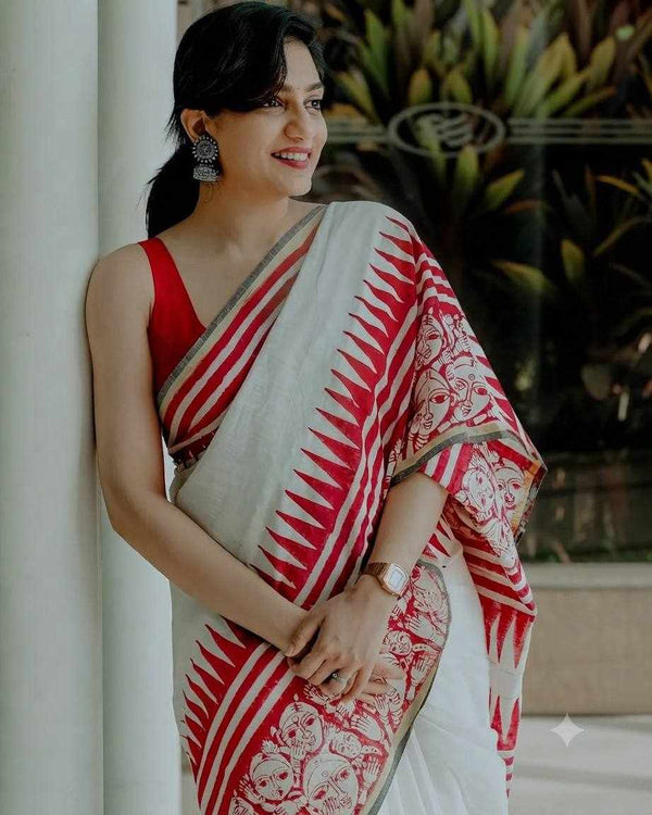 Premium Exclusive Doll Design Printed Saree for Women | Traditional Ethnic Wear for Festive & Party Occasions |